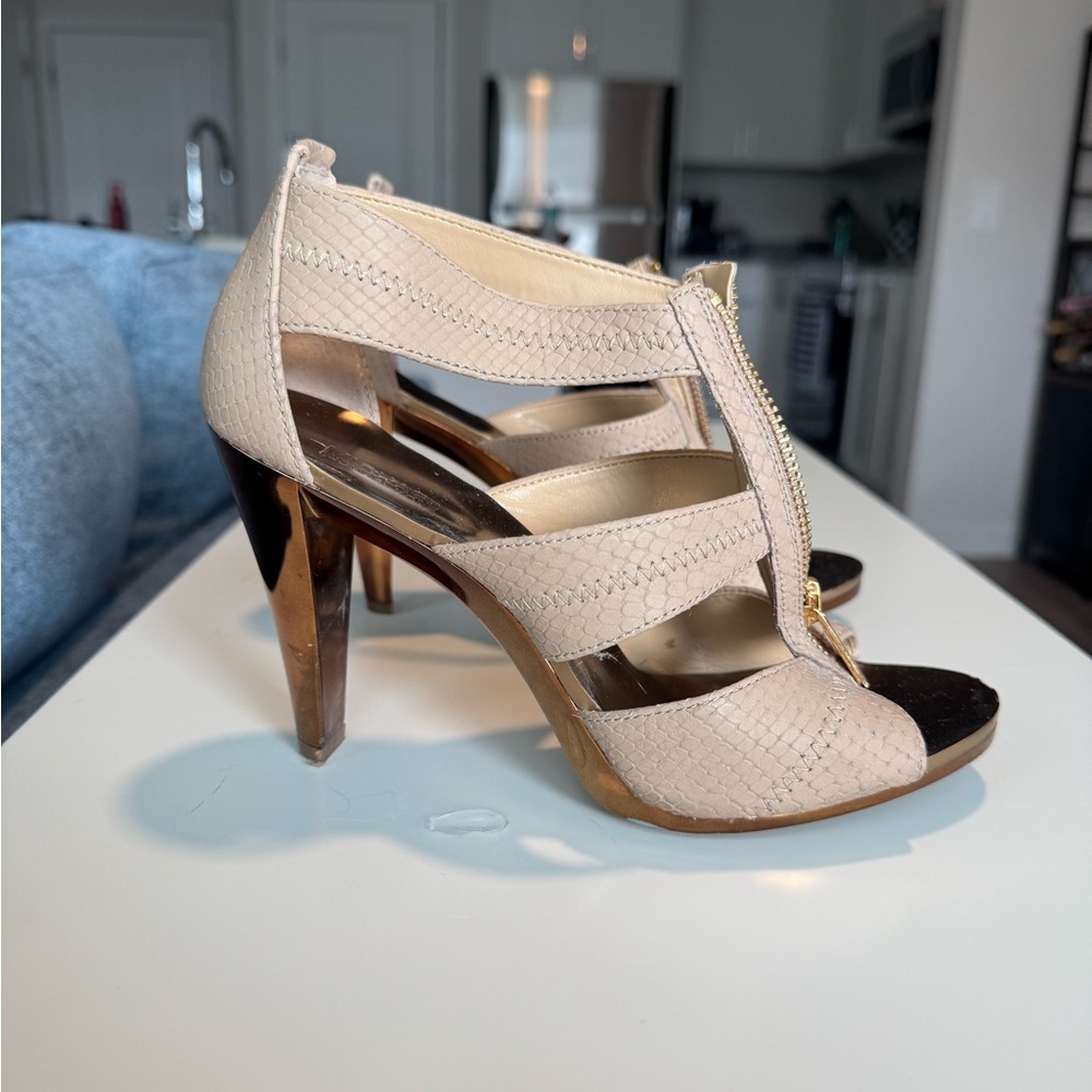 Michael Kors Beige Snakeskin Heels